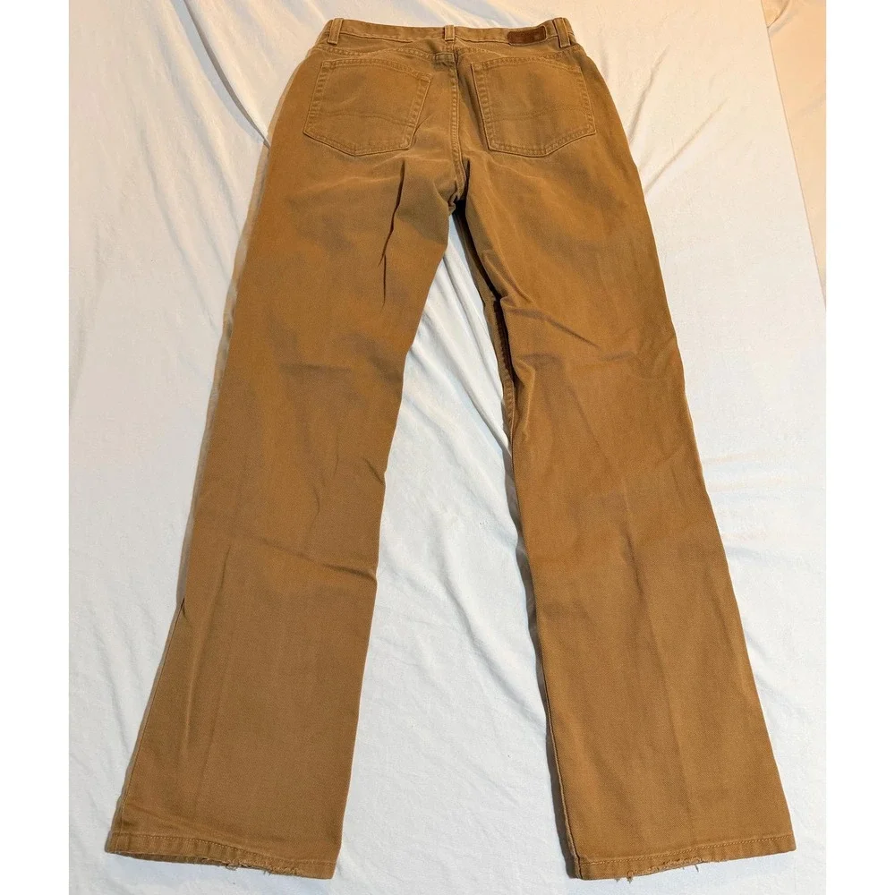 L.L. Bean Mens 100% Cotton Straight Fit Khaki Jeans‎ Size 31x32